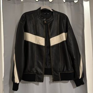 NWOT leather bomber jacket